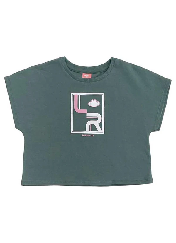 Lilica Ripilica - Blusa Cropped Manga Curta Verde