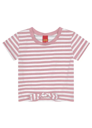 Kyly - Blusa Cropped Menina Rosa - KYLY