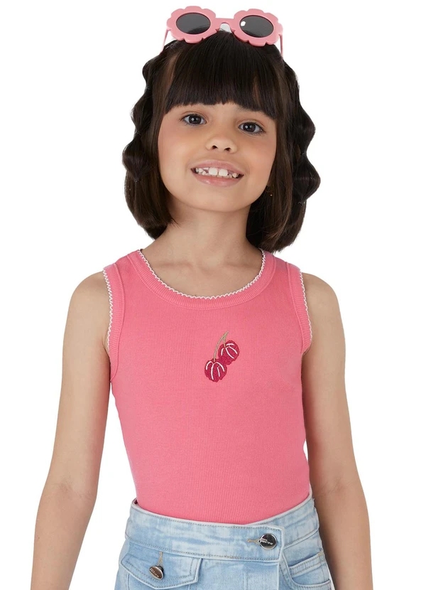 Malwee Kids - Blusa Cropped Pitanga Rosê