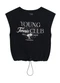 Brandili - Blusa Cropped Teen Menina com Strass Verde - variação: Preto