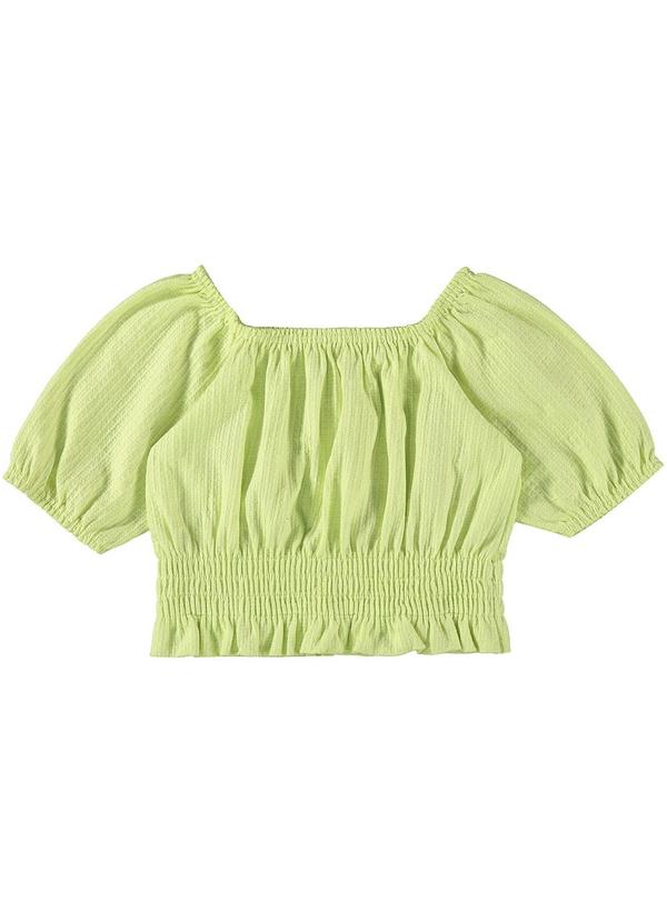 Malwee Kids - Blusa Cropped Texturizada Verde