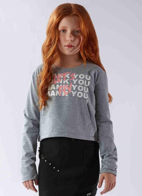 Menina Anjo - Blusa Feminino Cinza