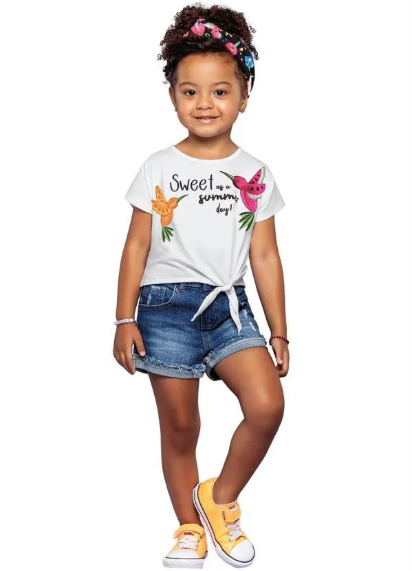 Nanai - Blusa Infantil MeninaBranco 2