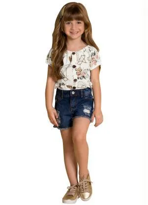 Milon - Blusa Infantil MeninaOff White - MILON