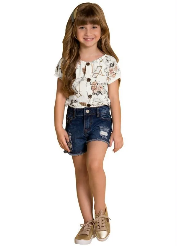 Milon - Blusa Infantil MeninaOff White 2