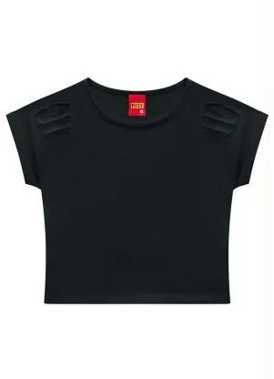 Kyly - Blusa Infantil MeninaPreto - KYLY