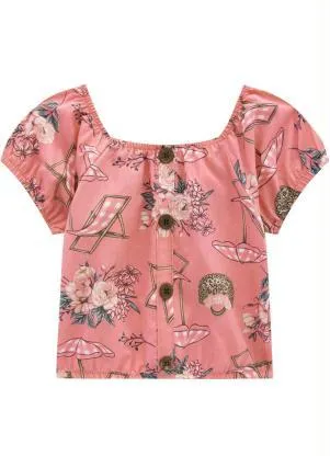 Milon - Blusa Infantil MeninaRosa - MILON