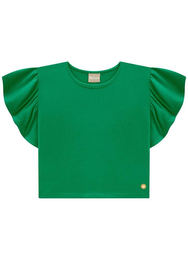 Milon - Blusa Infantil Menina Franzido Verde 1