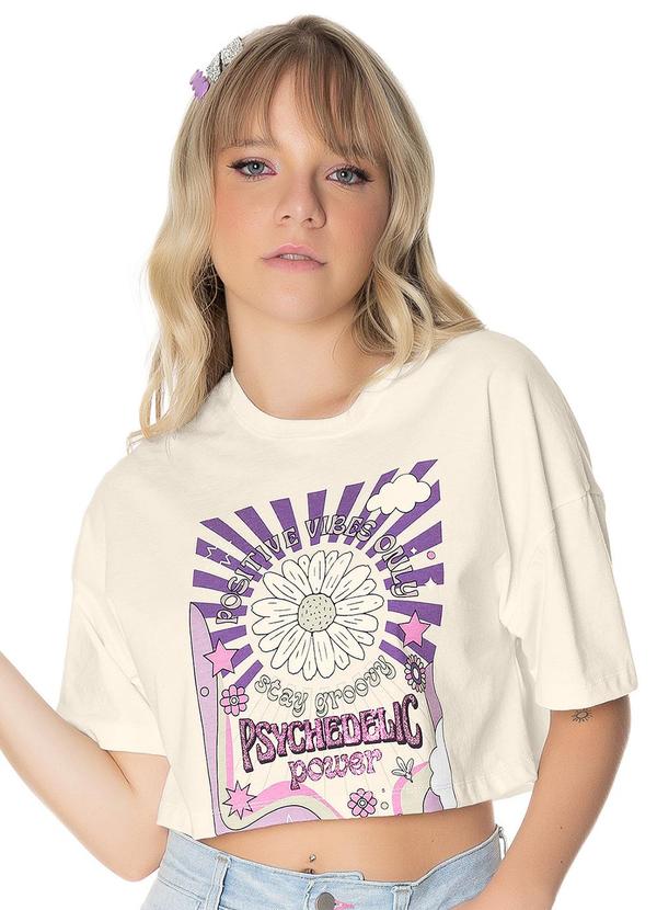 Minty - Blusa Juvenil Meia Malha Menina Bege