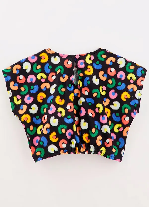 Fábula - Blusa Malha Manchadinha Preto 2