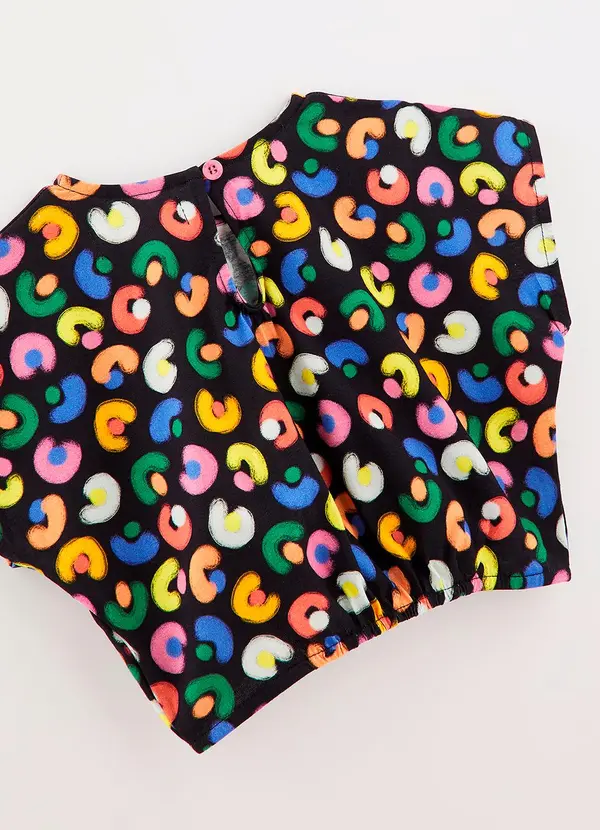 Fábula - Blusa Malha Manchadinha Preto 3