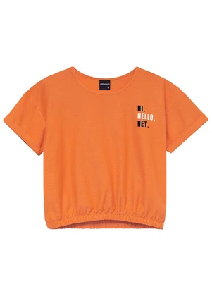 Amora - Blusa Teen Boxy Menina Laranja - AMORA