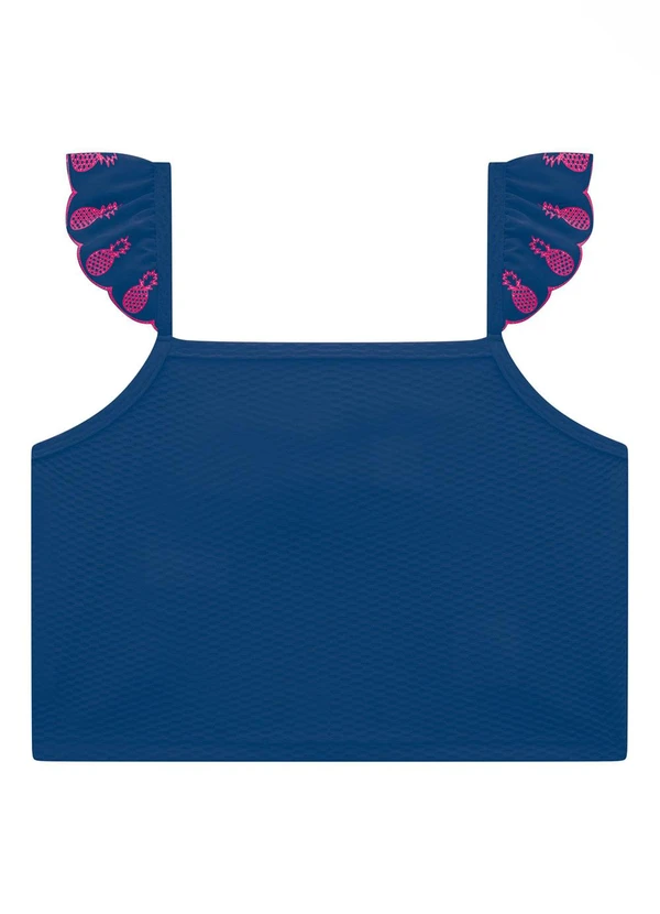 Nanai - Boxy Infantil Menina com Lastex Azul