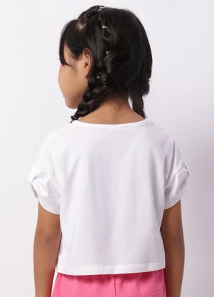 Torra - Camiseta Infantil Cropped Branca - TORRA
