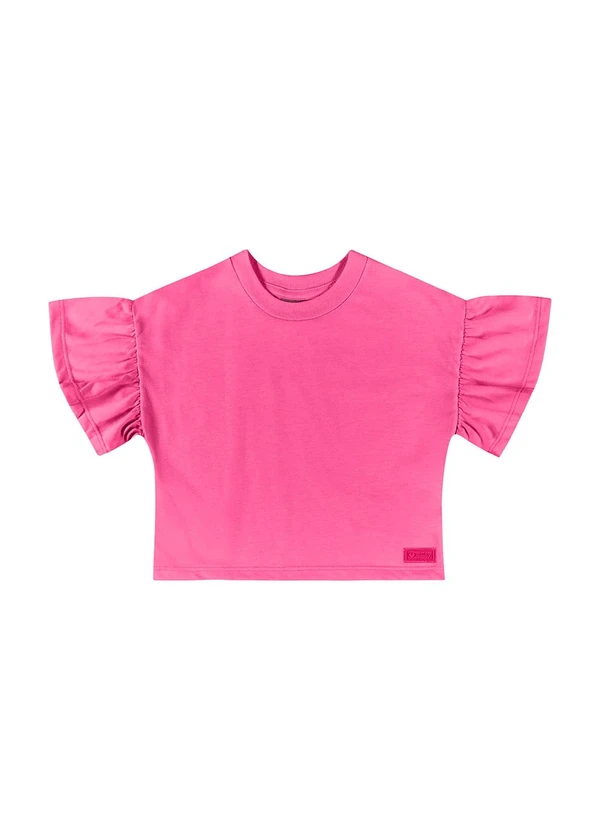 Quimby - Cropped Básico Infantil para Menina Rosa
