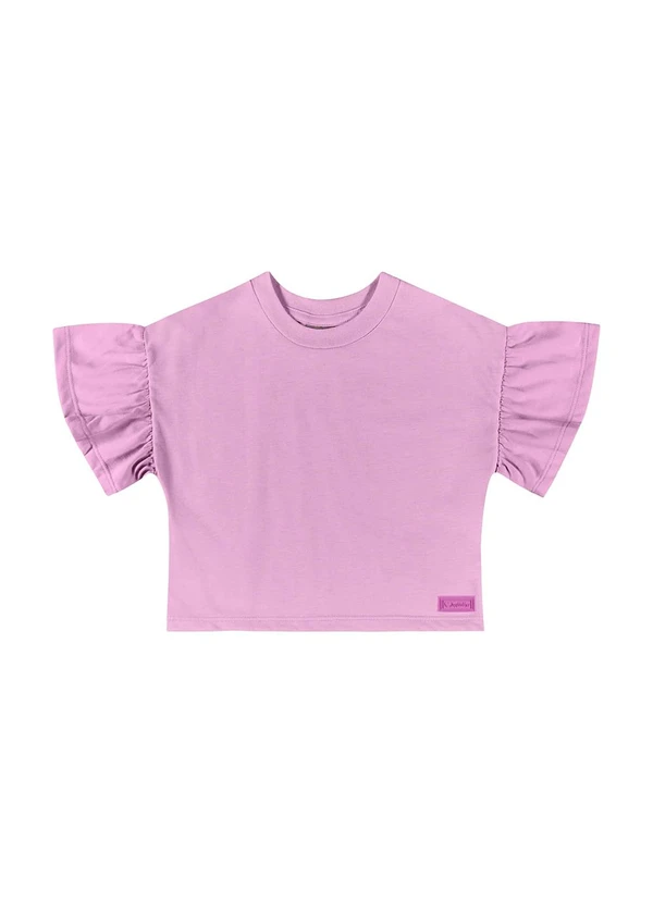 Quimby - Cropped Básico Infantil para Menina Roxo