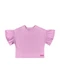 Quimby - Cropped Básico Infantil para Menina Laranja - variação: Roxo