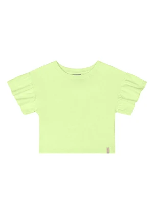 Quimby - Cropped Básico Meia Malha Menina Verde - QUIMBY