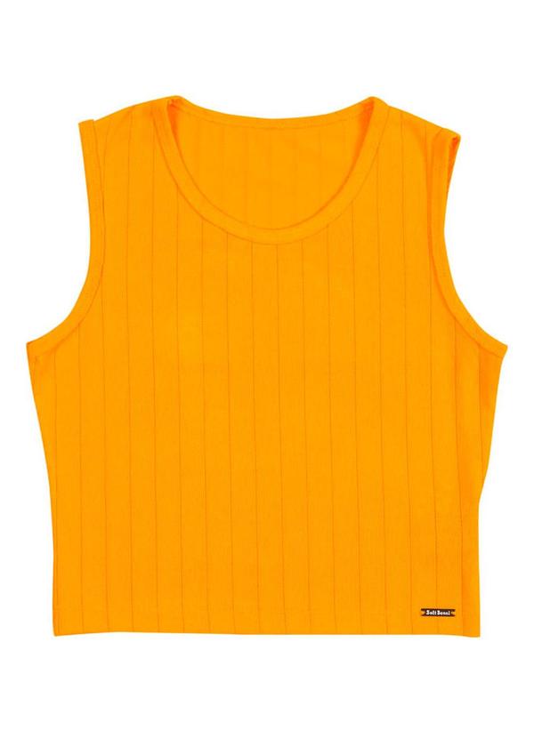 Soft Bonni - Cropped Canelado Laranja