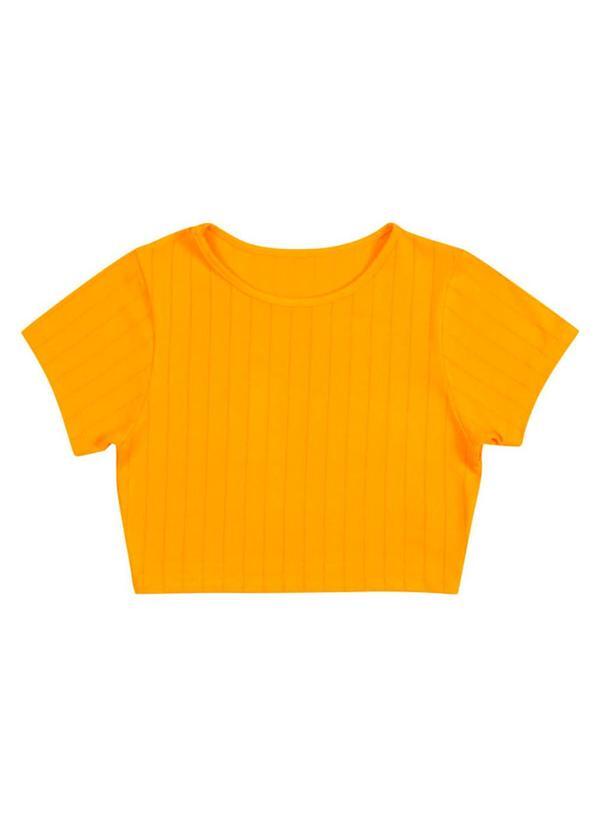 Soft Bonni - Cropped Canelado Laranja