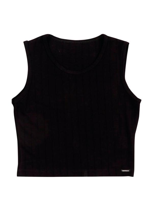 Soft Bonni - Cropped Canelado Preto 3