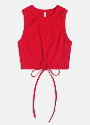 I Am - Cropped com Amarração Vermelho - I AM