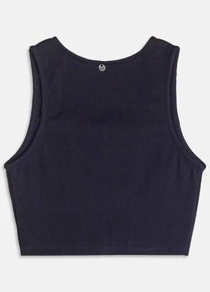 I Am - Cropped Corset Canelado Preto - I AM