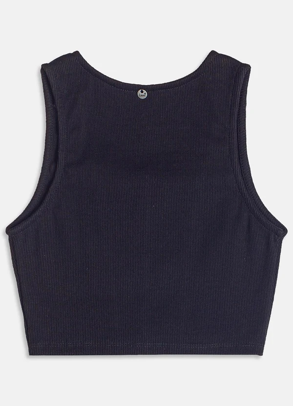 I Am - Cropped Corset Canelado Preto 2