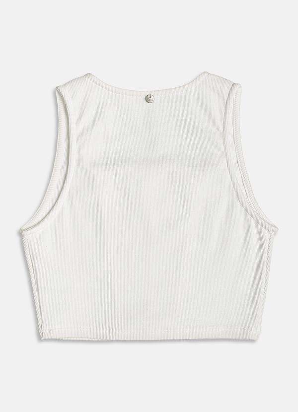 I Am - Cropped Corset Pérola Canelado Pérola 2