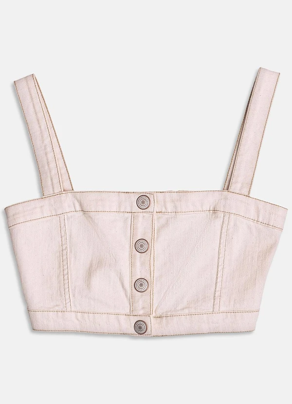 I Am - Cropped Creme de Sarja Creme