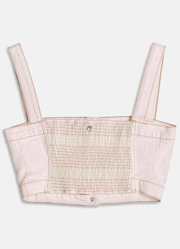 I Am - Cropped Creme de Sarja Creme 2