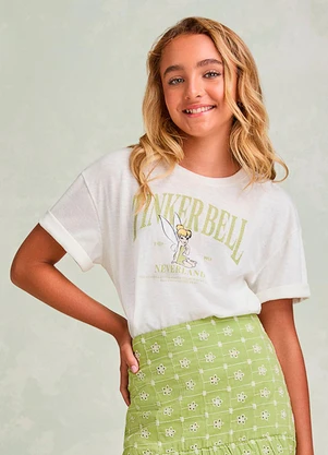 I Am - Cropped da Tinker Bell com Strass Off White - I AM