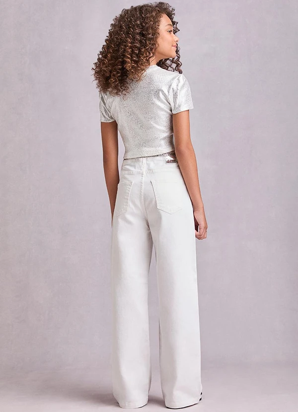 I Am - Cropped de Foil Craquelado Prata 4