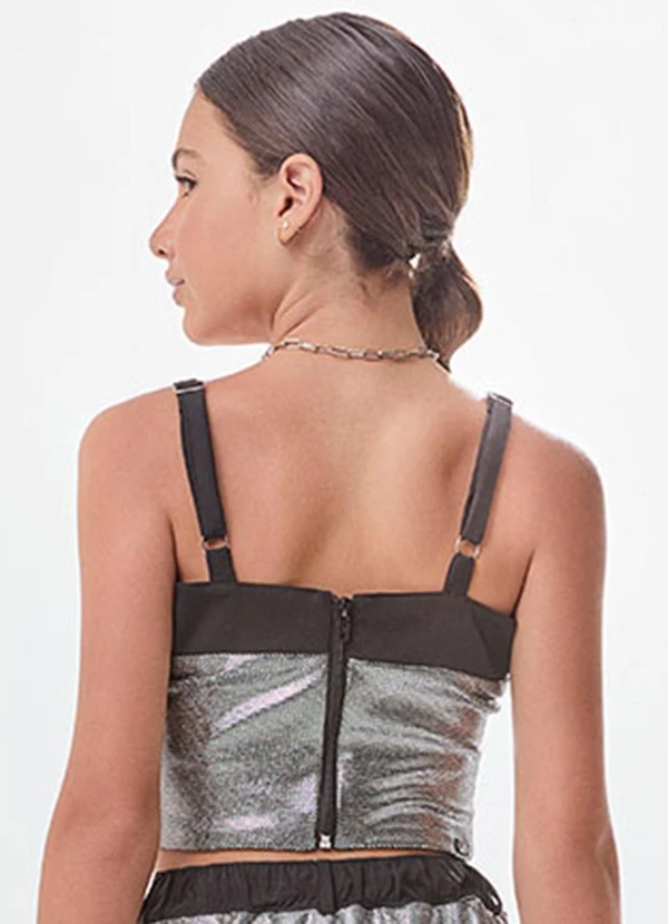 I Am - Cropped de Foil Prata Prata 2