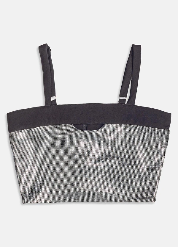 I Am - Cropped de Foil Prata Prata 5