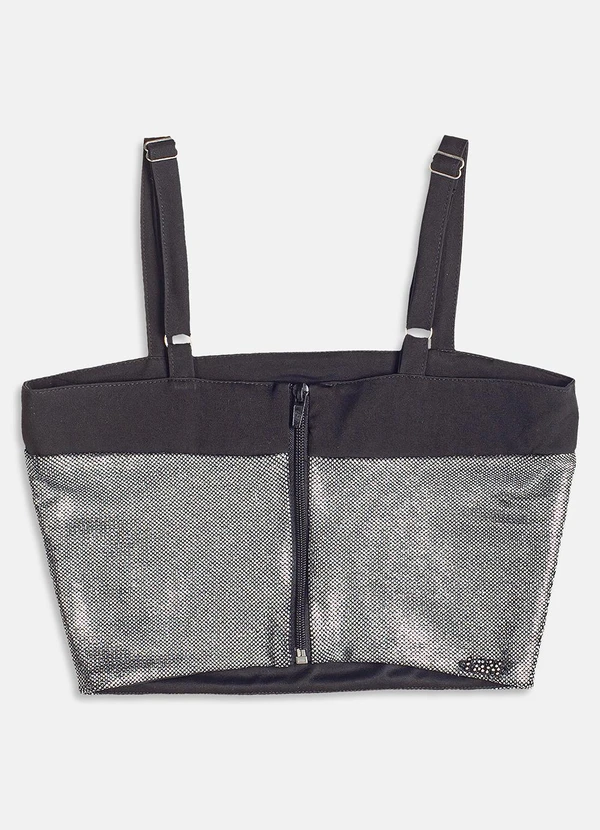 I Am - Cropped de Foil Prata Prata 6