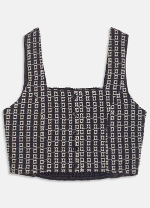 I Am - Cropped de Laise Bordado Preto - I AM