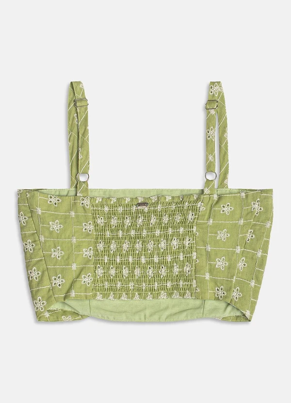 I Am - Cropped de Laise com Bordado Verde 7