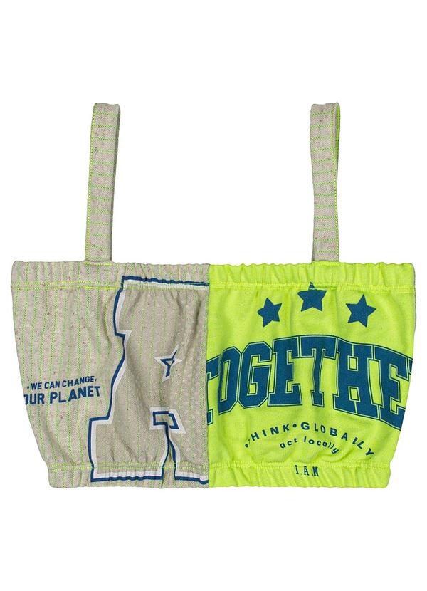 I Am - Cropped de Moletom Neon Cinza 3