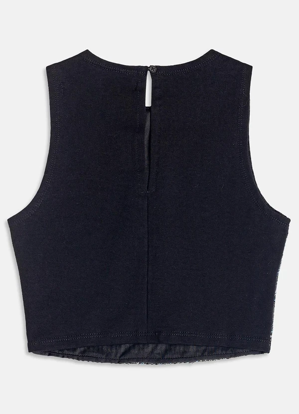 I Am - Cropped de Paetê Preto 4