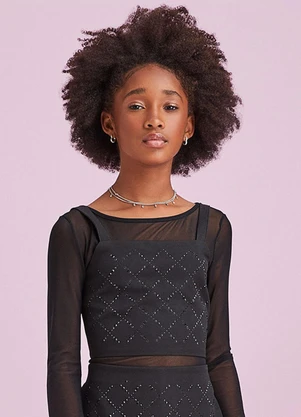 I Am - Cropped de Strass Preto - I AM