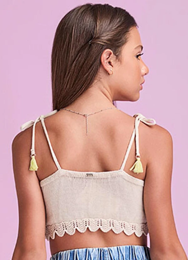 I Am - Cropped de Tricot de Barbicachos Verde Limão 2