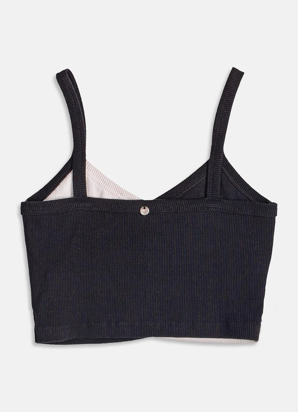 I Am - Cropped Duas Cores com Strass Off White 4