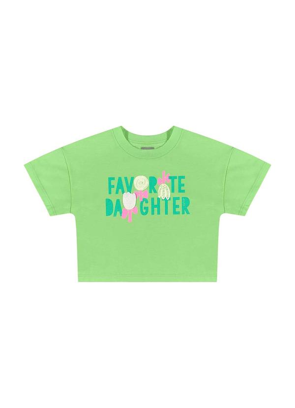 Quimby - Cropped Infantil para Menina Verde 3