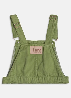 I Am - Cropped Jardineira Verde - I AM