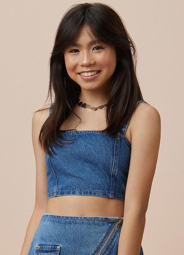 I Am - Cropped Jeans Azul