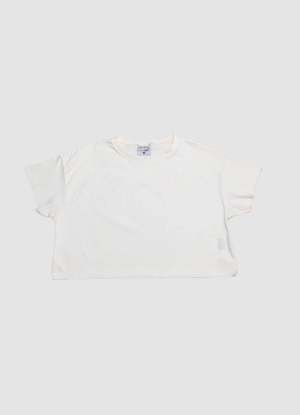Turminha - Cropped Meia Malha Tshirt Branco