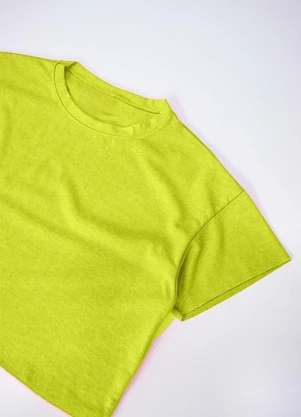 Turminha - Cropped Meia Malha Tshirt Verde - TURMINHA