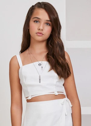 I Am - Cropped Off com Amarração Off White - I AM