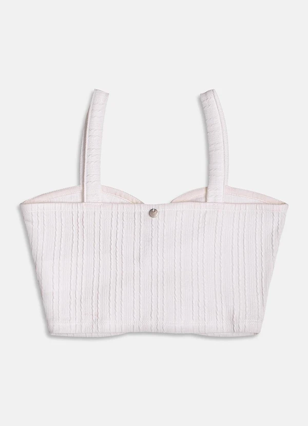 I Am - Cropped Off White com Franzido Off White 4